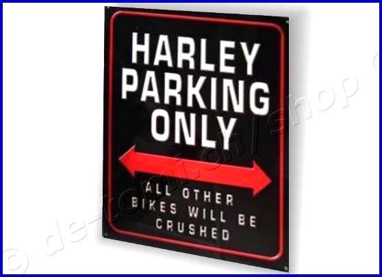 TARGA HARLEY PARKING ONLY (30x40cm) TARGA HARLEY PARKING ONLY (30x40cm)